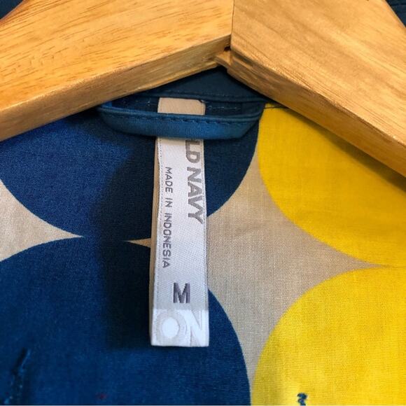 Old Navy Jacket Women’s Size Medium Blue Waterproof Rain Pea Coat Outerwear - Picture 10 of 13